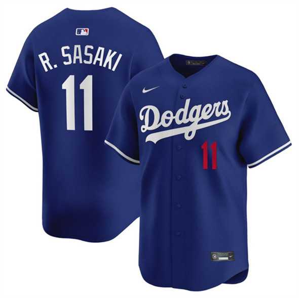 Mens Los Angeles Dodgers #11 Roki Sasaki Royal 2025 Alternate Limited Stitched Jersey Dzhi